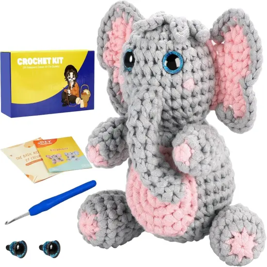 Elephant Crochet Kit for Beginners {1}