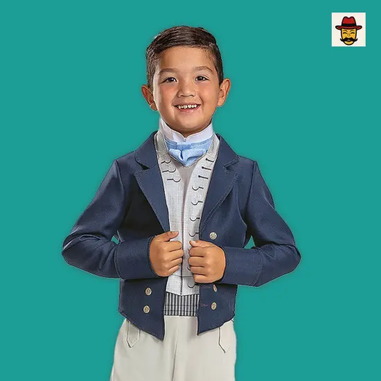 Kids Classic Little Mermaid Prince Eric Costume One-Piece Jumpsuit Jacket {3}