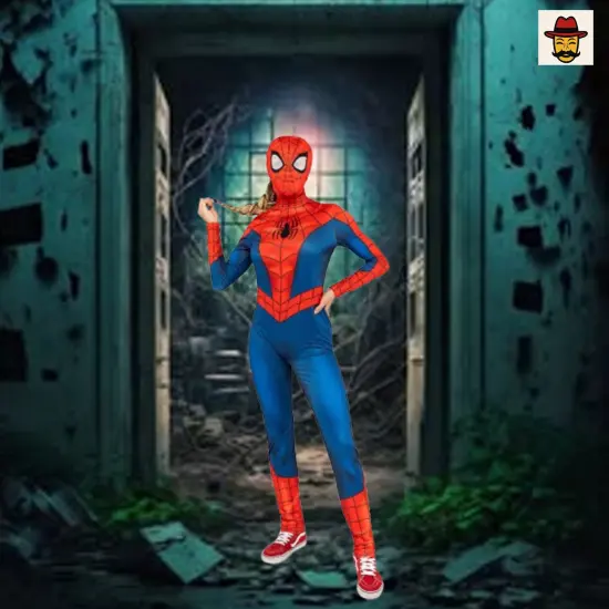 Women Zentai Marvel Spider-Man Jumpsuit Costume Full Body Spandex Suit {1}