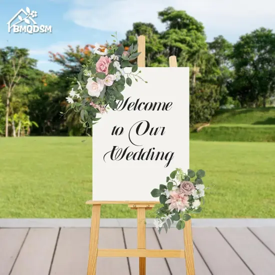 Set of 2 - Wedding Arch Flowers Faux Flowers,Flower Garland for Wedding Decorations {6}