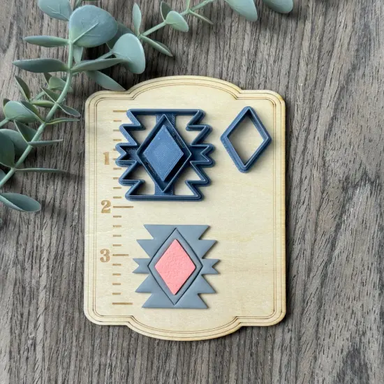 Aztec Diamond Stone | Faux Turquoise | Country Western Clay Cutters {1}