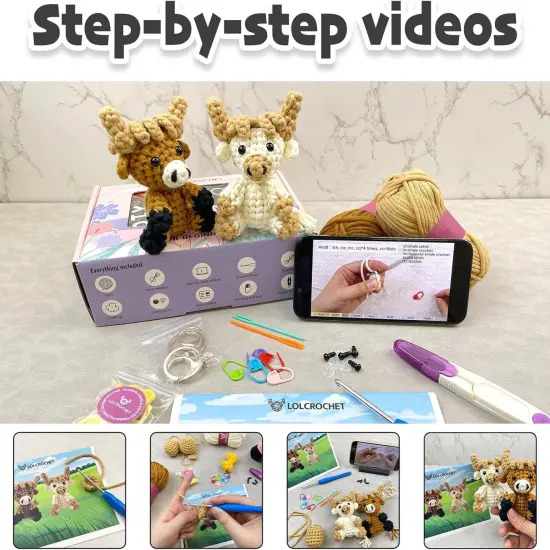 Highland Cow Crochet Kit for Beginners {4}