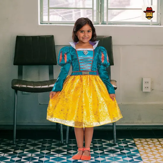 Kids Classic Disney Snow White Live Action Dress Costume for Halloween and Parties {1}