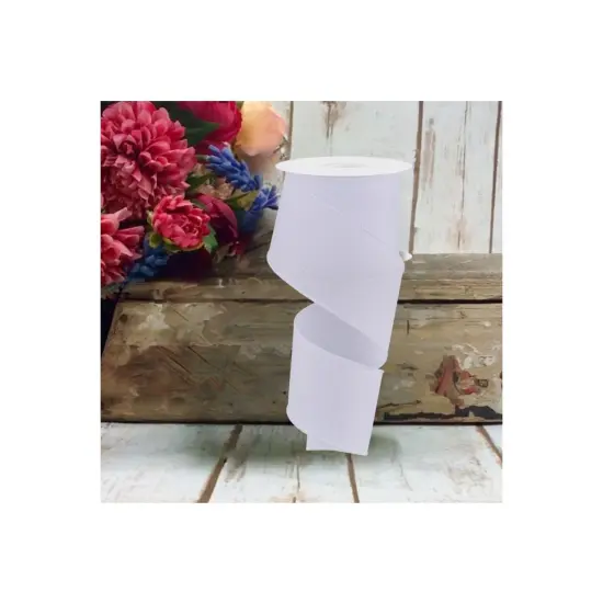 2.5" Crystal Shine Ribbon: White (10 Yards) {3}