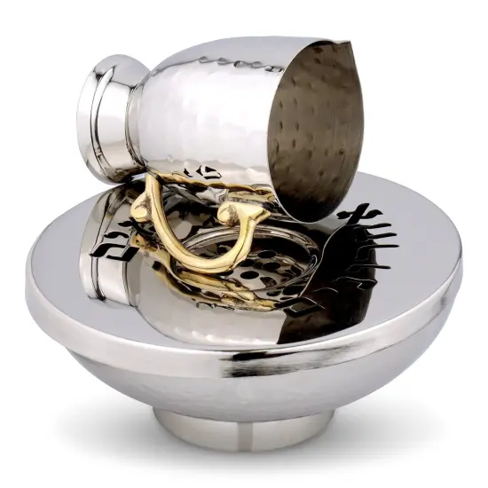 Mayim Achronim set Nickel Plated with Golden Handles {2}
