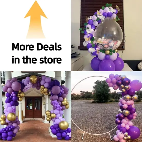 Dark Purple Latex Party Balloons - 100 Pack 12 inch Round Helium Purple Balloons {2}