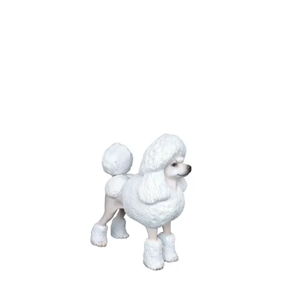 White Poodle Life Size Dog Statue {1}