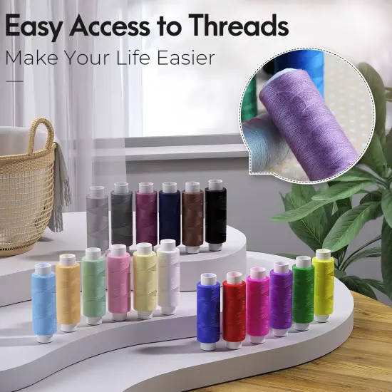 Sewing Kit Gifts for Mom Grandma Friend Adults Beginner Kids Traveler, Portable Sewing Supplies Accessories Contains Thread, Needle, Scissors, Measure Tape, Dorm Room Essentials (Black, M) {4}