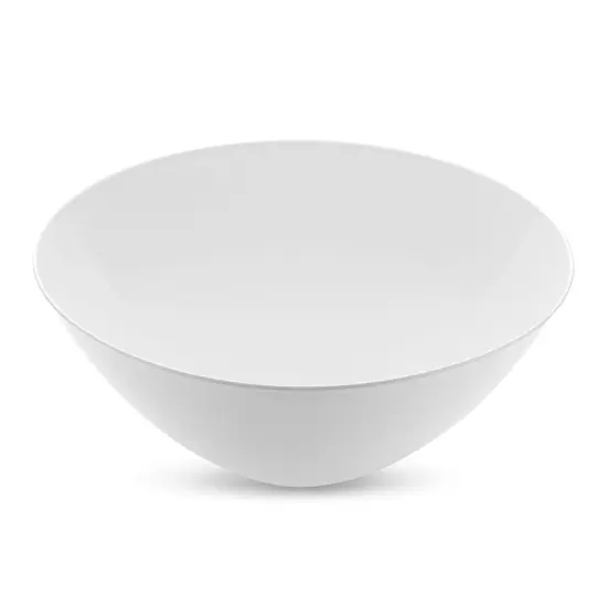 Solid White Organic Round Disposable Plastic Bowls - 100 oz. (24 Bowls) {1}