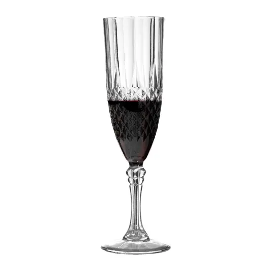 Crystal Cut Plastic Champagne Flutes - 8 oz. (48 Glasses) {2}