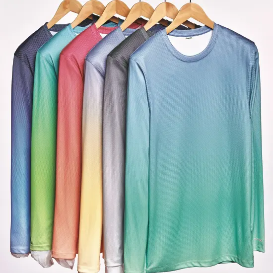 Paragon&reg; Maui Performance Long Sleeve T Shirt Blue Mist {5}