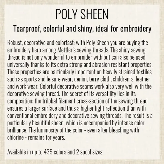 Tropicana (2596-2220) | Poly Sheen (800M / 875Y) | Mettler Thread {3}