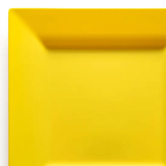 Yellow Square Plastic Dinner Plates - 9.5" (120 Plates) {1}