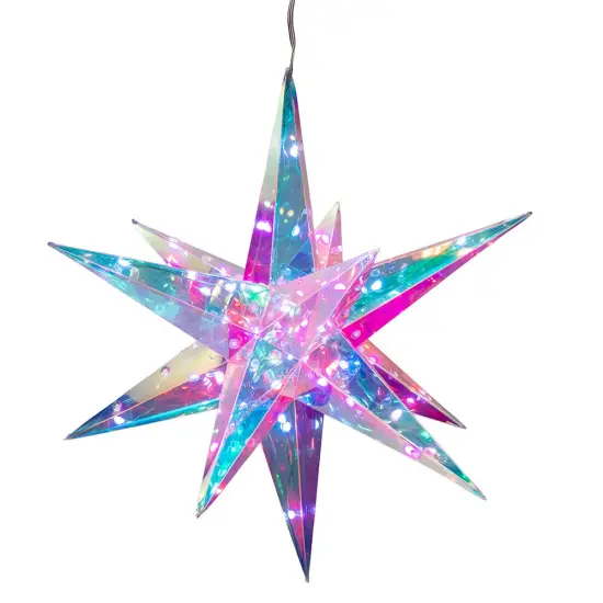 Kurt Adler 13.25-Inch 40-Light RGB Smart LED Holographic Starburst {3}