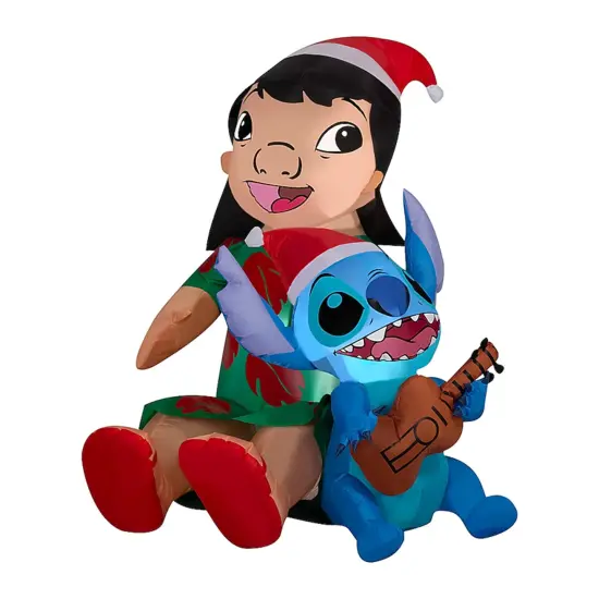 Gemmy 48.03 in Stitch Santa Hat Inflatable with LED Lights {6}