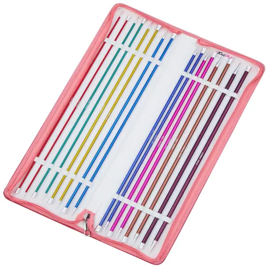 KnitPro-Zing Single Point Needle Set 16"-Set Of 8 Pair {1}