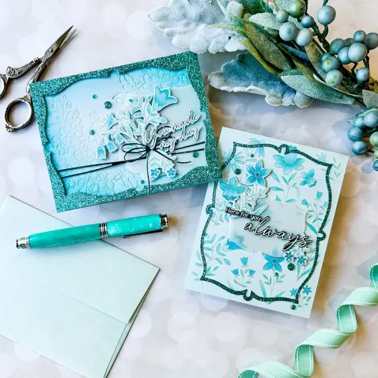 Pinkfresh Studio Stencils 4.25"X5.5" 3/Pkg-Print Shop: Modern Botanicals {3}