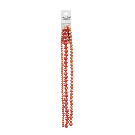 Crystal Lane DIY 7" Designer Glass Bead Multiple Strands Orange Mix {2}