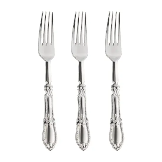Silver Baroque Disposable Plastic Dinner Forks (240 Forks) {2}