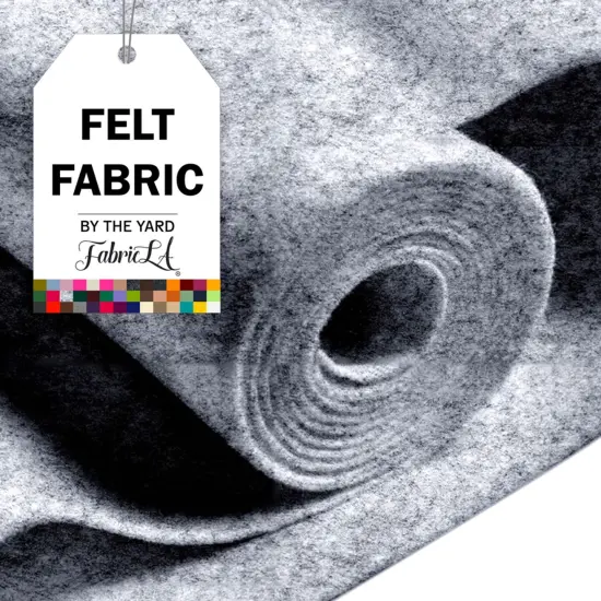 FabricLA Acrylic Felt Fabric - 72" Inch Wide 1.6mm Thick Felt by The Yard - Use Soft Felt Sheets for Sewing, Cushion, and Padding, DIY Arts & Crafts (9 Yards, Heather Grey) {1}