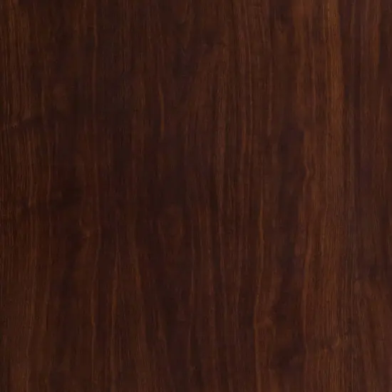 Emma and Oliver 30"x60" High-Gloss Resin Table Top with 2" Thick Drop-Lip Mahogany {6}