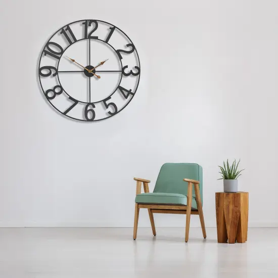 Sorbus Large Wall Clock - 32 inch (81 CM) Battery Operated Analog Wall Clock Decorative for Living Room and Kitchen Black {6}