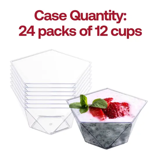 Clear Star Pentagon Disposable Plastic Dessert Cups - 3.5 oz. (288 Cups) {5}