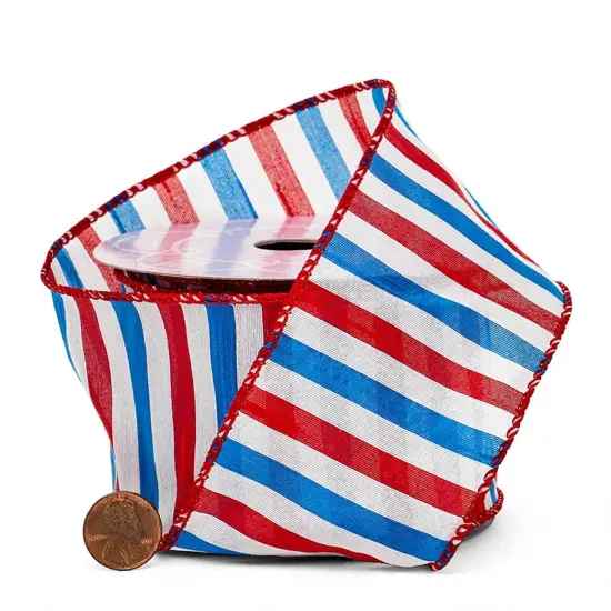 American Horizontal Striped Ribbon 2.5" x 10 Yards {5}