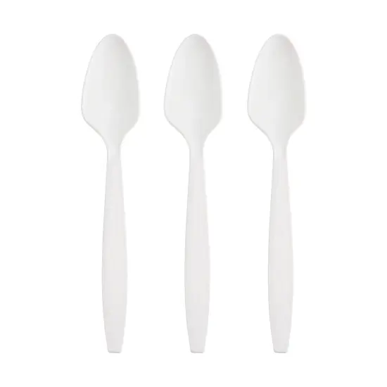 White Plastic Disposable Spoons (1000 Spoons) {2}