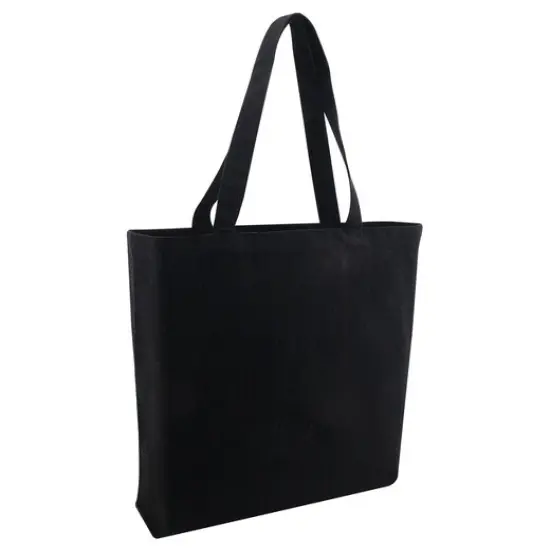 OAD® Midweight Recycled Cotton Gusseted Tote RECYCLED BLACK {1}