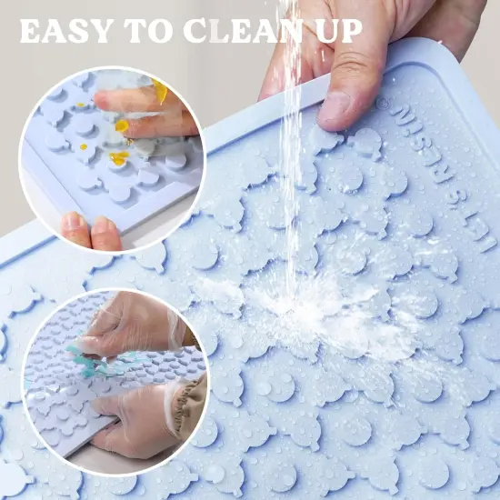LET'S RESIN Premium Resin Collector Mat,20" x 14"Large Silicone Mat,Easy Cleanup & Heat Resistant Thick Silicone Mats for Crafts,Resin Molds, Epoxy Resin,Playdough Mat,Placemat(Blue) {2}