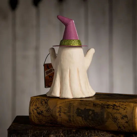 Witchy Ghost with Treat Bag Luminary 6" {5}