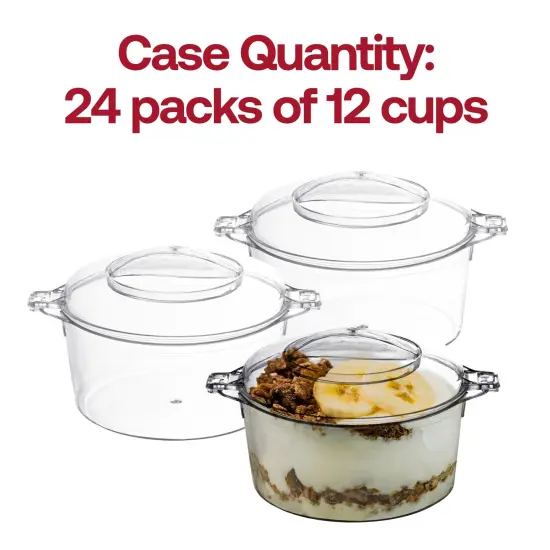 Clear Round Disposable Plastic Mini Dessert Pots - 3.4 oz. (288 Pots) {5}