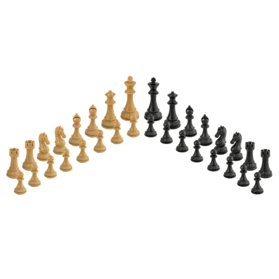 Bobby Fischer Faux Wood Chess Pieces, 4.25 in. king {4}