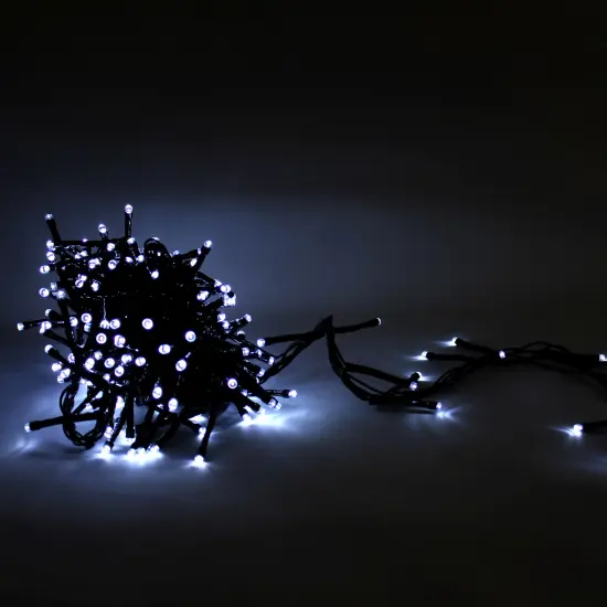 Perfect Holiday 240 LED Cluster Lights Black Wire Warm white {7}