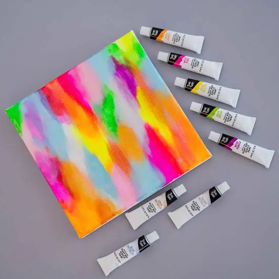 Brea Reese: Professional Heavy Body Acrylic Paint Set - Neon & Metallic Colors - 12 Tubes - Bold Pigments, Water-Based & Non-Toxic, Adult Art Supplies {6}
