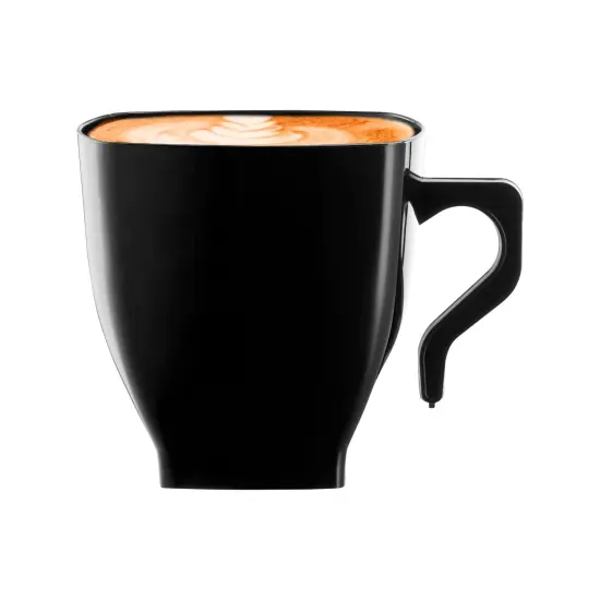 Black Square Plastic Coffee Mugs - 8 oz. (192 Mugs) {2}
