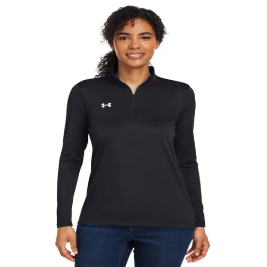 Under Armour&reg; Ladies Team Tech Half Zip MD GR LH/ WH {3}