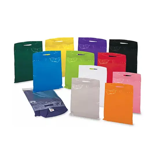 15 x 18 x 4" Die Cut Handle Bags Modern & Durable Purple {4}