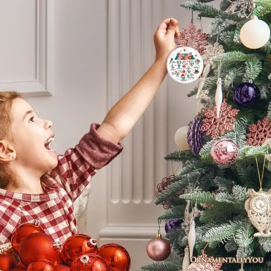 12 Days of Science Ornament, Christmas Gift for Scientist Nerd or Teacher {6}