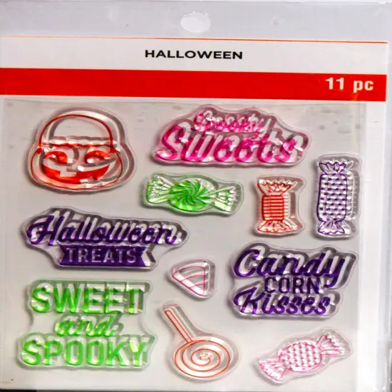 Recollections 11pc Halloween Clear Stamps {1}