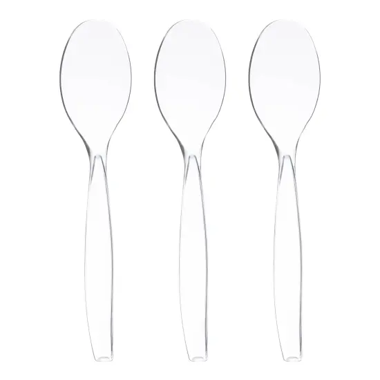 Clear Disposable Plastic Serving Spoons (150 Spoons) {2}
