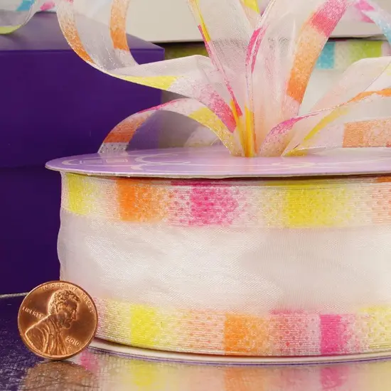 Spring Summer Solid Edge Sheer Ribbon 1.5" x 25 Yards {3}