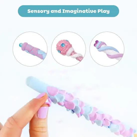 Tiger Tribe: Magic Wand Kit - Pastel Power - Create 3 Sparkling Jewel Wands, Decorate Wooden Wands With Clay & Jewels, Crafts, Kids Ages 5+ {5}