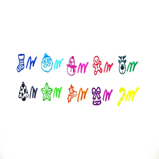 Christmas Holidays Thanksgiving Stamper Marker Set of 10 {4}