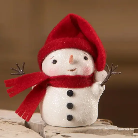 Warm and Cozy Wire Arms Snowman 4.5" {4}