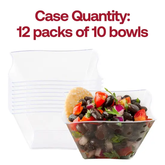 White Wave Plastic Soup Bowls 14 oz. - (120 Bowls) {5}