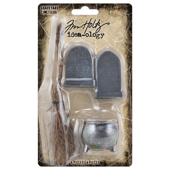 Tim Holtz Idea-Ology Graveyard-4 Pieces {1}