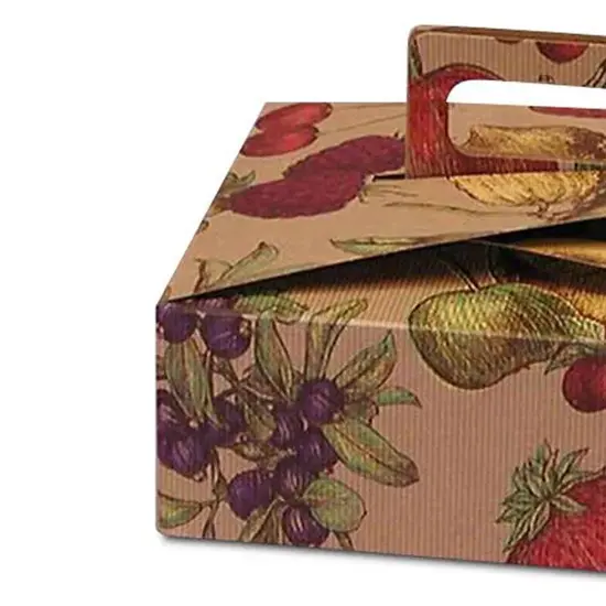 Flat Take Out Food Carrier with Handle 9" x 7" x 3" {4}