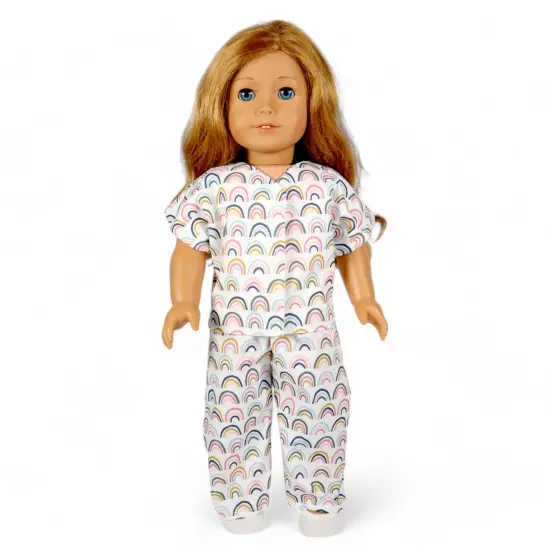Crosscut Sewing Co.&reg; Doll Pajama Sewing Project Kit - Beginner Friendly DIY Sewing Kit Rainbows {3}